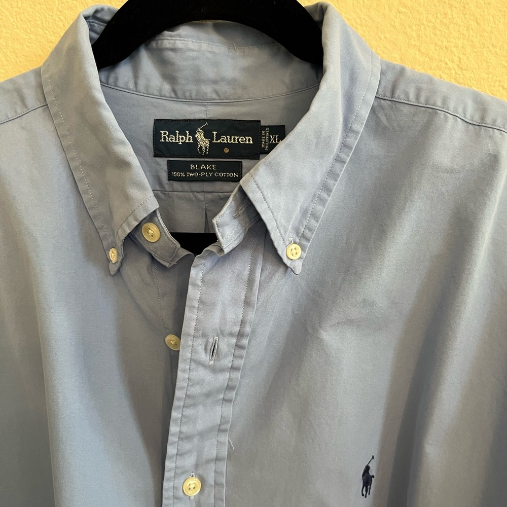 Polo Ralph Lauren Outlet Blake Oxford Button-Down Blue Vintage 90s Size XL